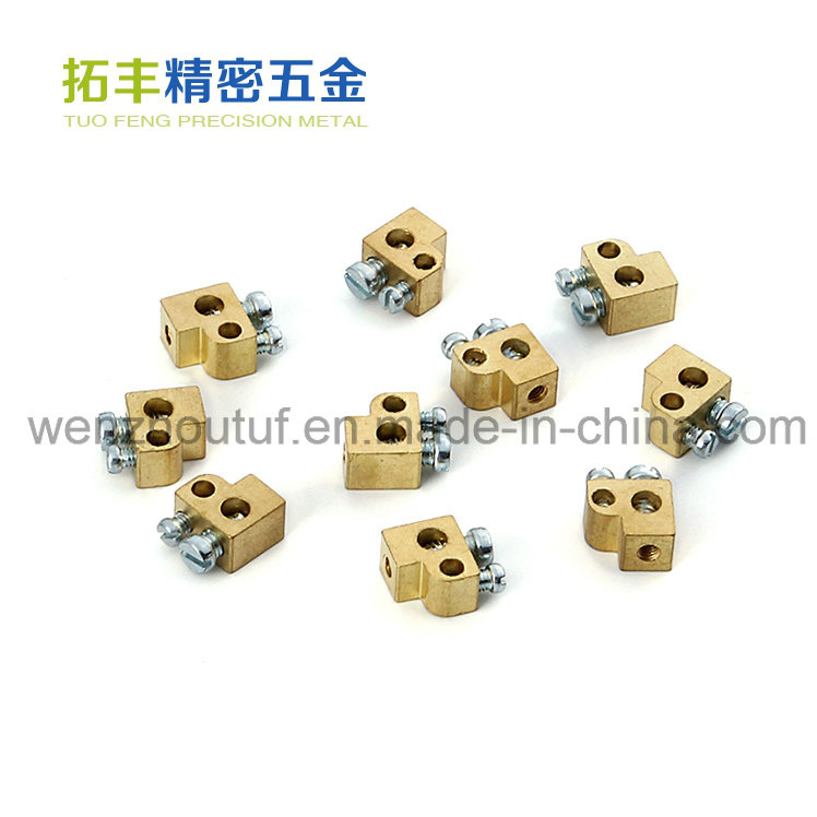 Electrical Crimp Wire Connector Terminal Lathe Machining Milling Brass Terminal