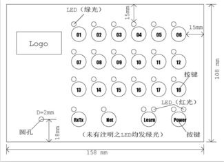 Thin Film Embossed LED Membrane Switch PC / Pet Membrane Touch Switch Keypad