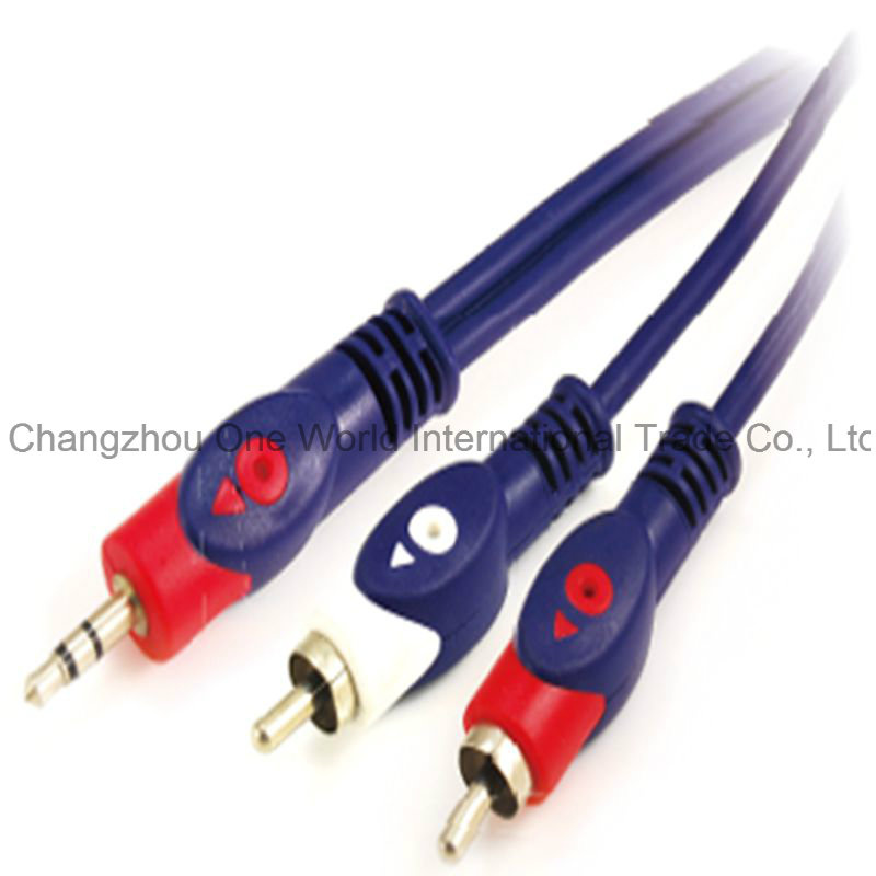 3.5mm Stereo Plug to 2RCA Plugs Cable