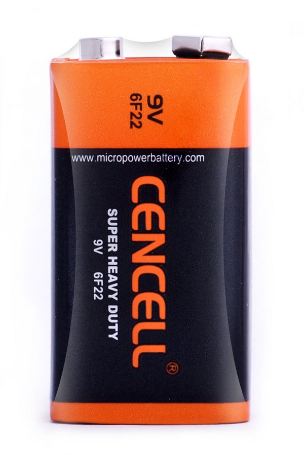 Zinc Carbon 9V Battery (9V/6F22)