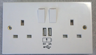 British USB Wall Socket, UK USB Wall Socket (DC5V, 2.1A)