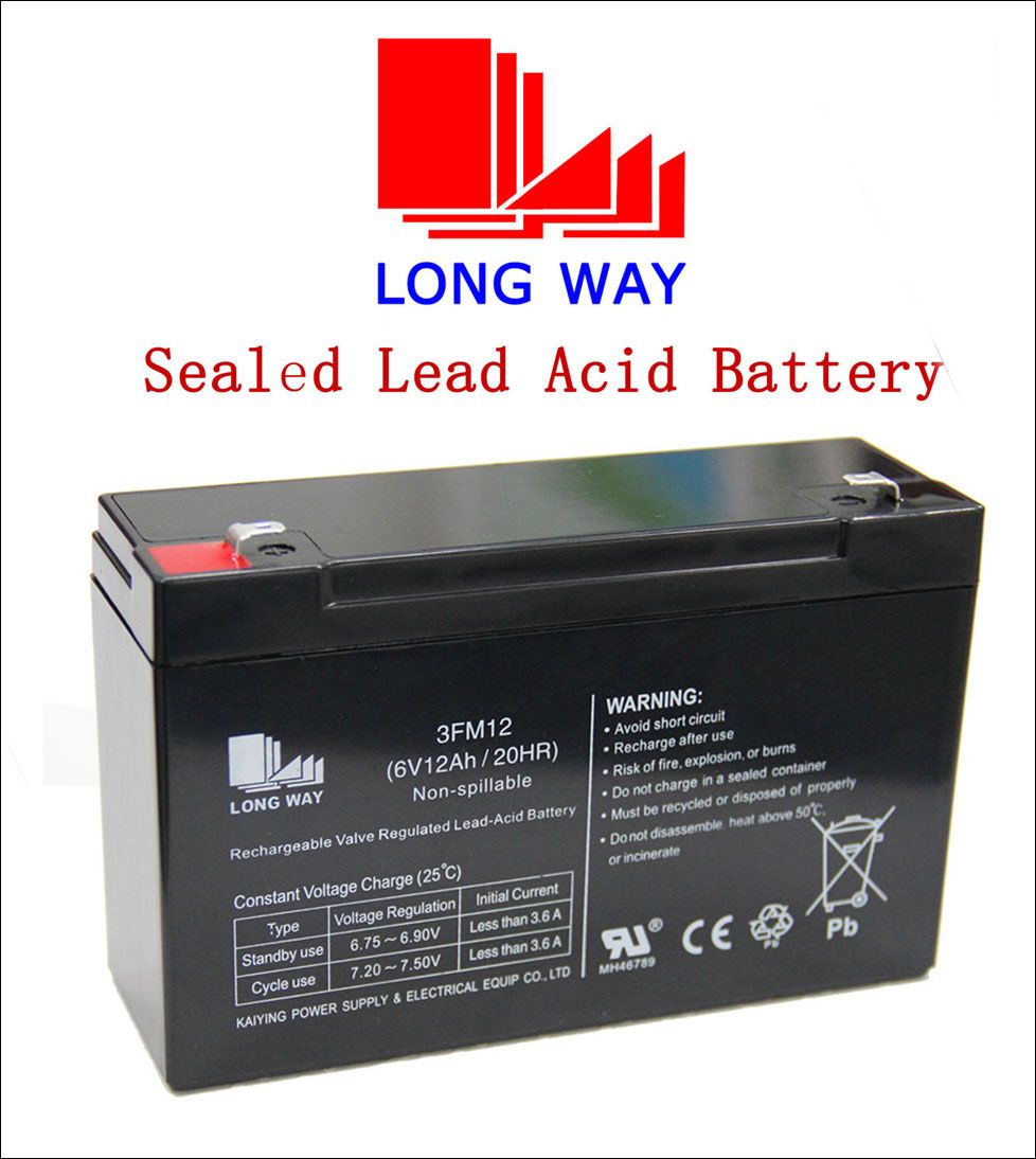 6V12ah Longway SLA Sealed Lead Acid Battery