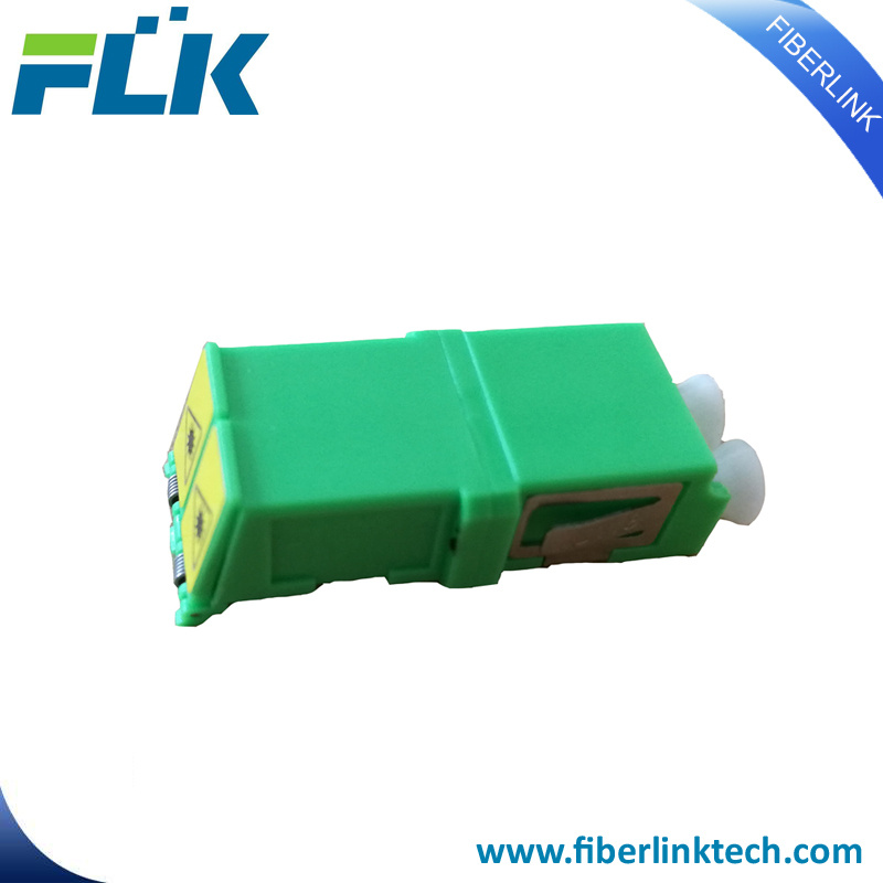 LC APC Singlemode Duplex Fiber Optic Adapter with Auto Shutter