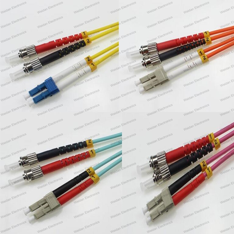 LC-St Sm/mm/Om1/Om2/Om3/Om4 Dx 2.0/3.0 PVC/LSZH Optical Fiber Patch Cord