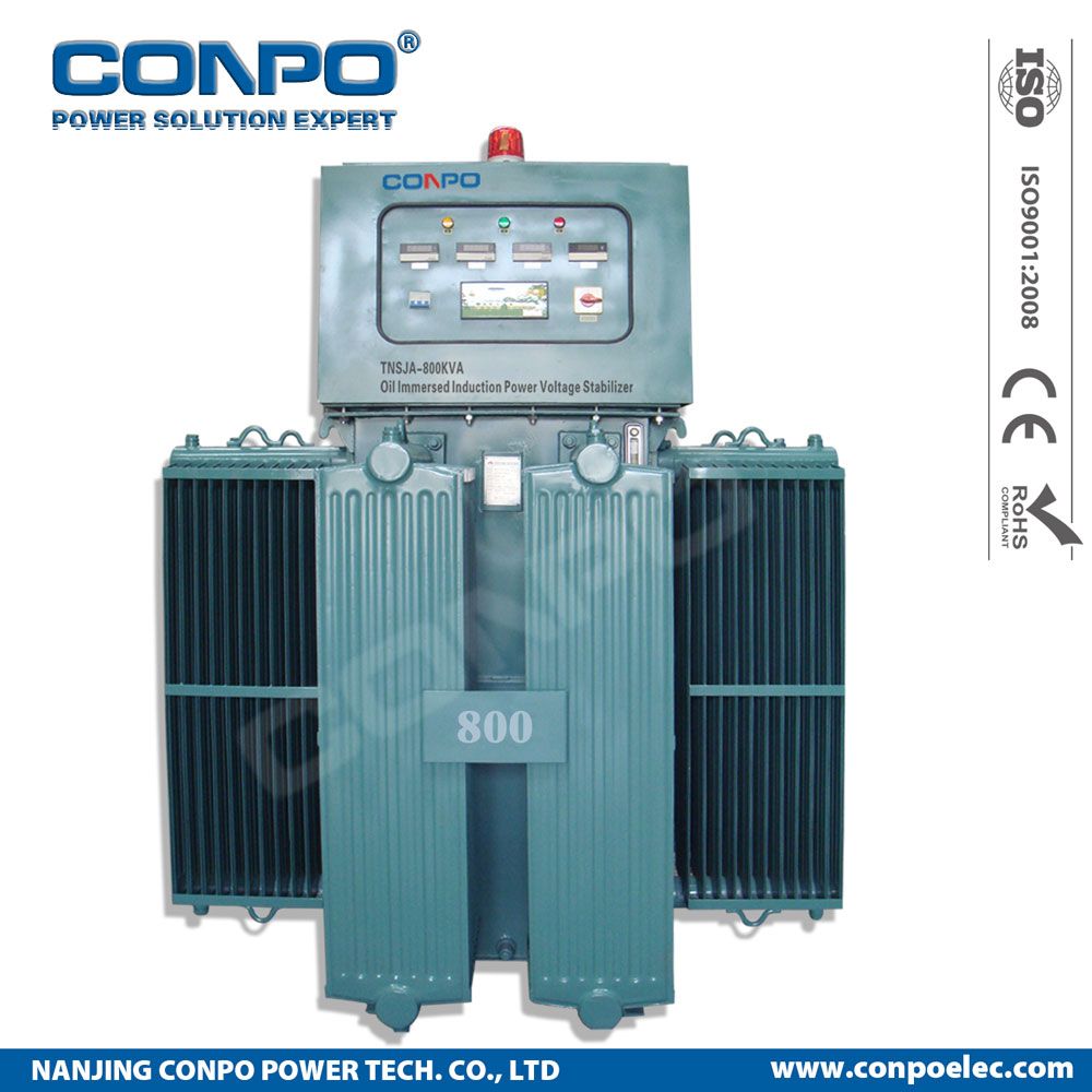 Tnsja-800kVA 3phase Oil Immersed Induction Voltage Stabilizer/Regulator