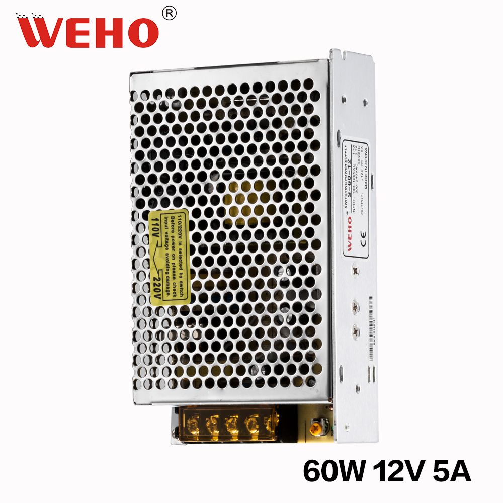 WEHO Single Output IP20 60W 12V Power Supply