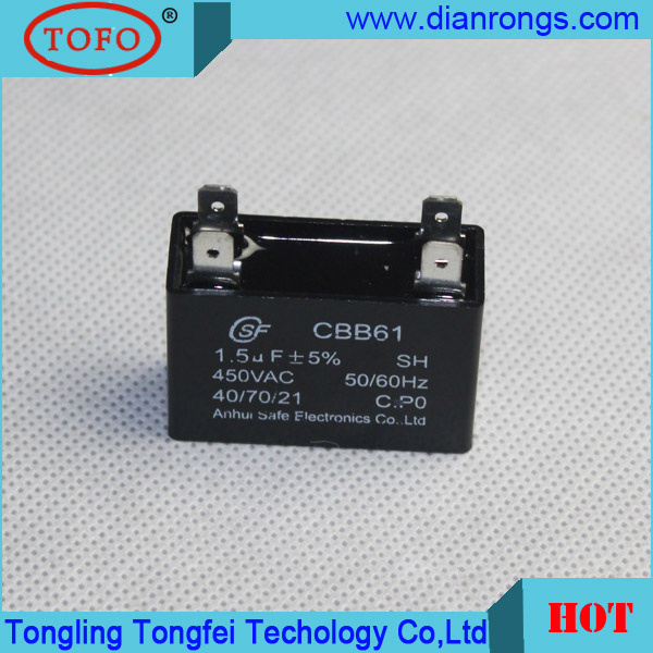 Cbb61 Fan Capacitor 450V for Ceiling Fan