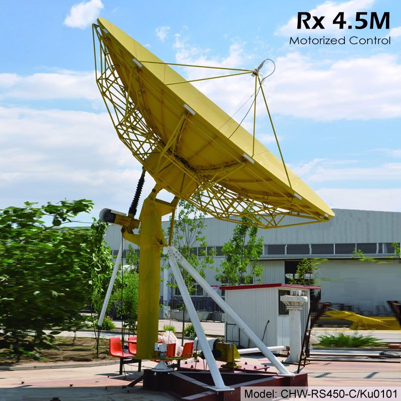 4.5m Rx Only Satellite Antenna (Motorized)