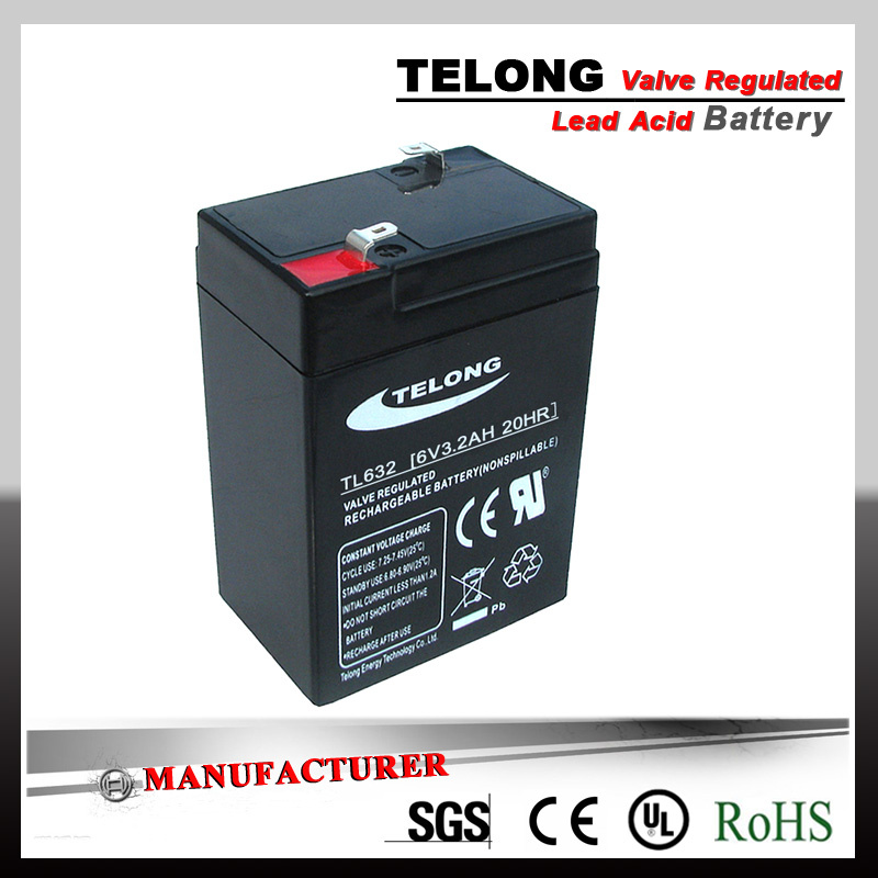 6V 3.2ah AGM Rechargeable Battery