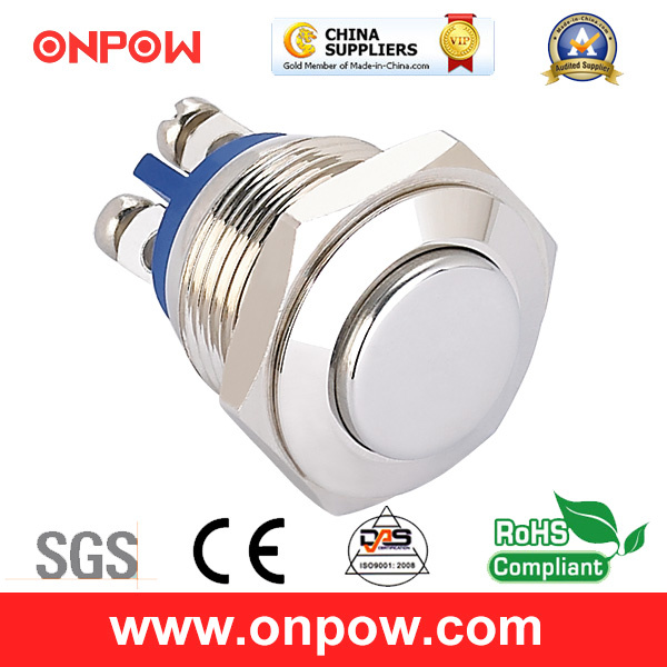 Onpow 16mm Metal Pushbutton Switch (GQ16H-10/N, CE, CCC, RoHS)