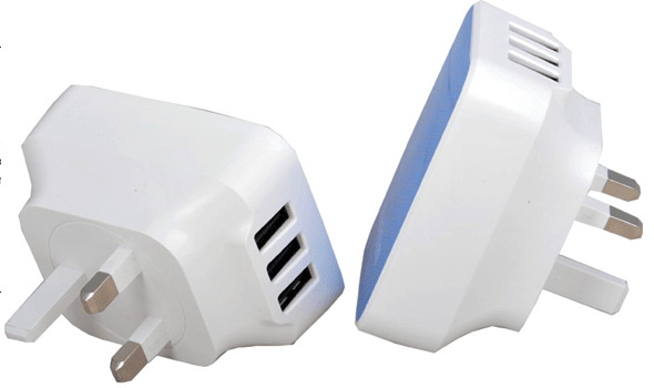 USB Wall Charger with 3 USB Ports Output