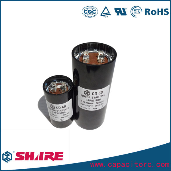 110V CD60 Motor Stating Capacitors Non-Polarized Electrolytic Aluminum Electrolytic Capacitor