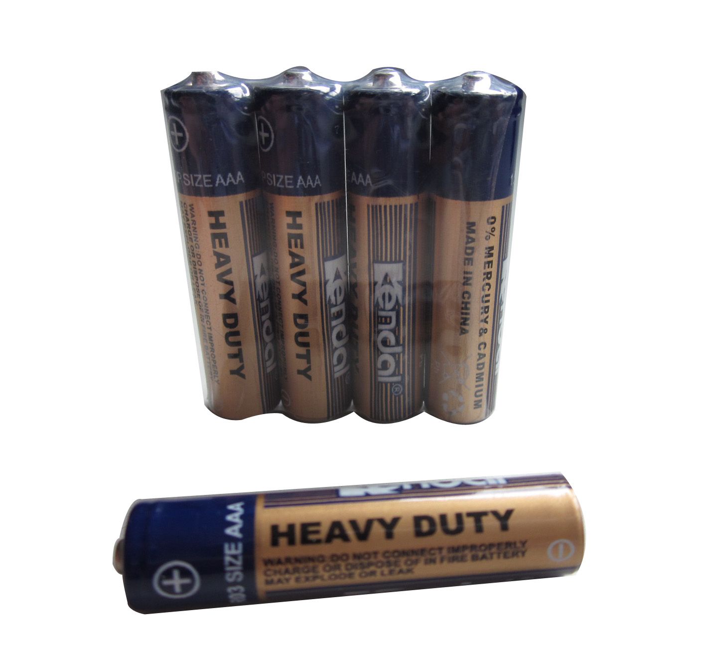 4PCS Shrink Carbon Zinc Battery R03p AAA