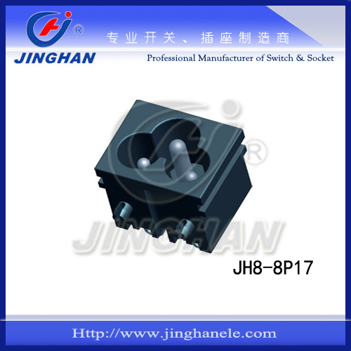 Jinghan Black 10A 220V 110V AC Power Socket with Fuse Switch Socket