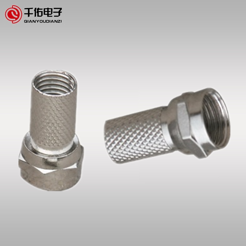 Zinc Alloy Plating Nickel Male F RF Connector