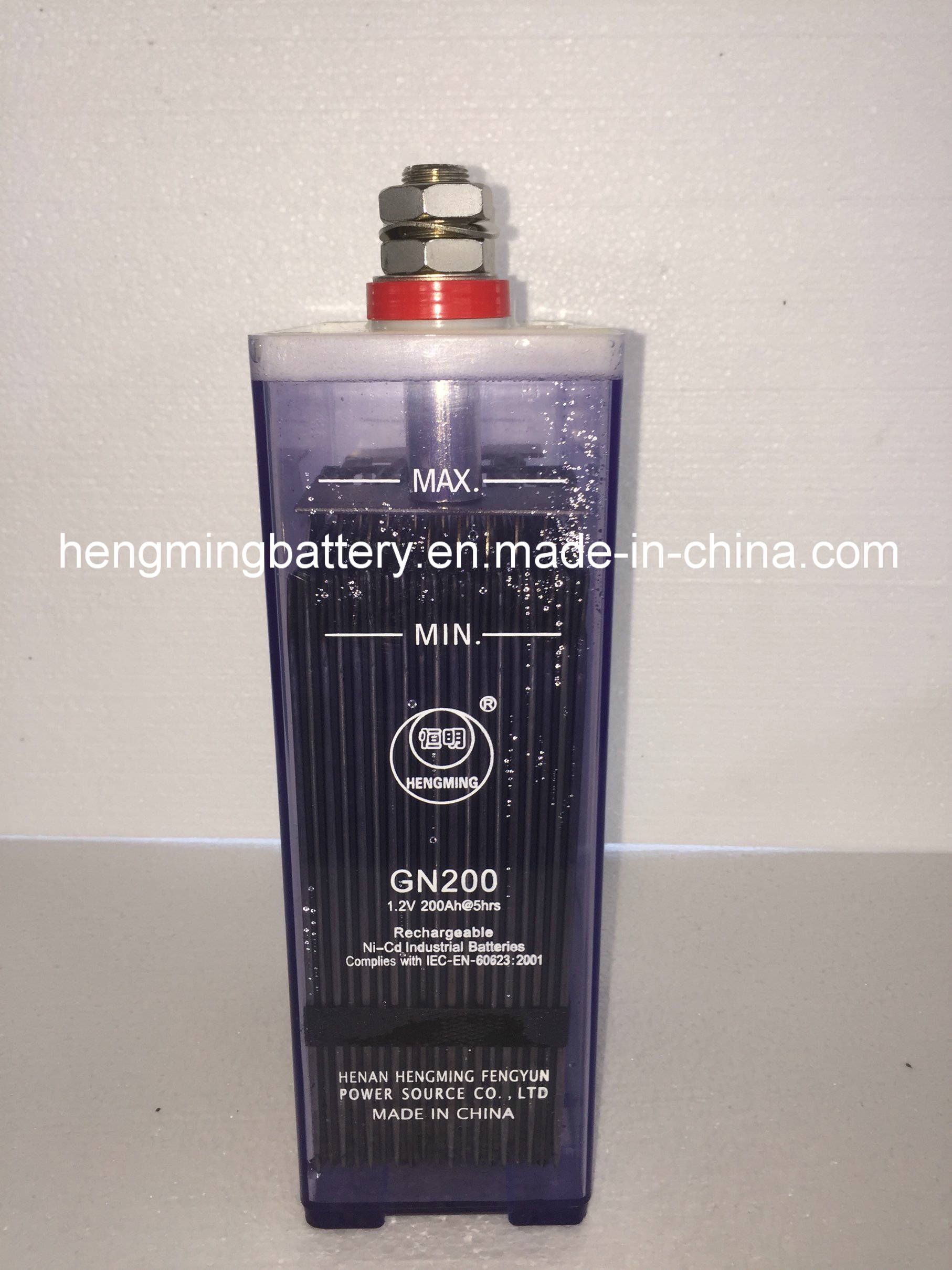 1.2V200ah Kpl2oo Gn200 Ni-CD Batery /Pocket Type Nickel Cadmium Battery Kpl Series Rechargeable Battery for UPS, Railway, Substation. Wind