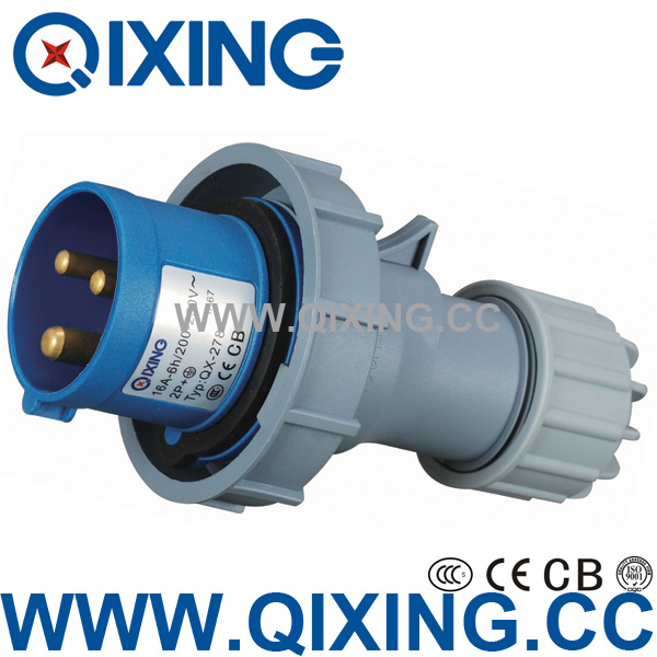 110V IP67 Yellow 32AMP Cable Industrial Plug and Socket (QX-280)