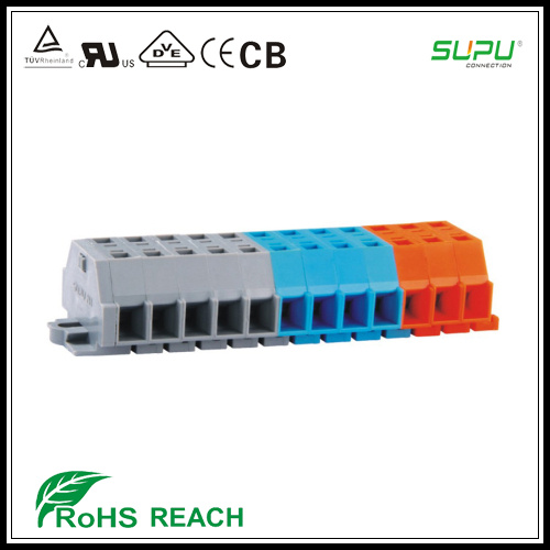 Feed Through Terminal Block Connector with Fixing Flanges