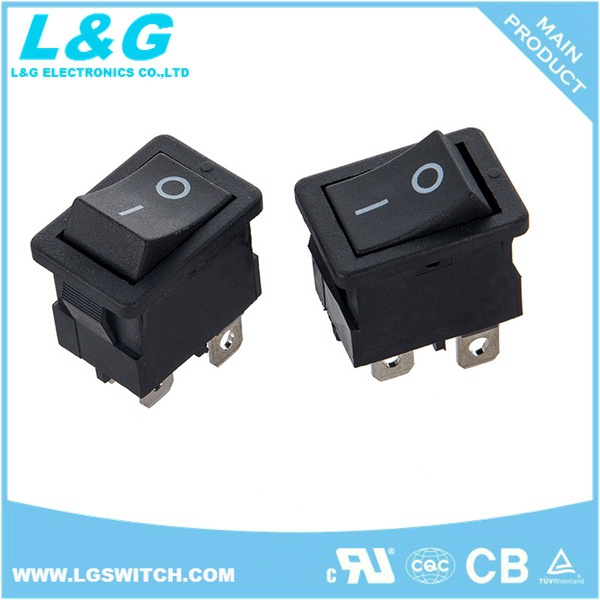 Powe 12A 250VAC Dpst 4 Pins Double Rocker Switch