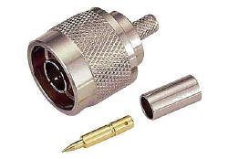 N Male Straight Crimp Type for Rg214 Cable
