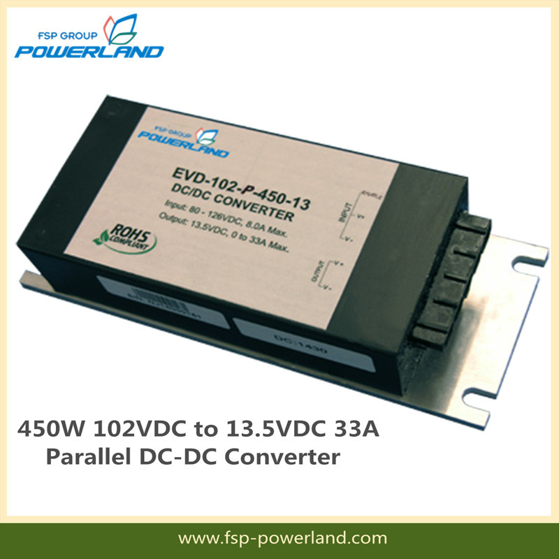 450W 102VDC to 13.5VDC 33A Parallel DC-DC Converter