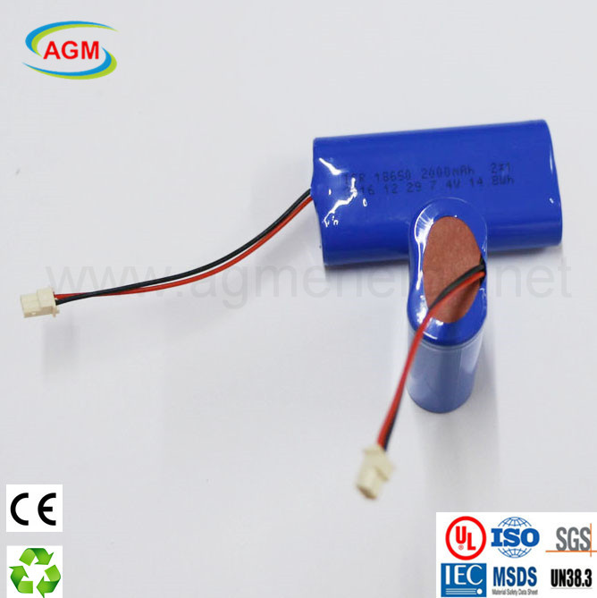 LED Lighting 2s1p Icr18650 2000mAh 7.4V Lithium Ion Battery