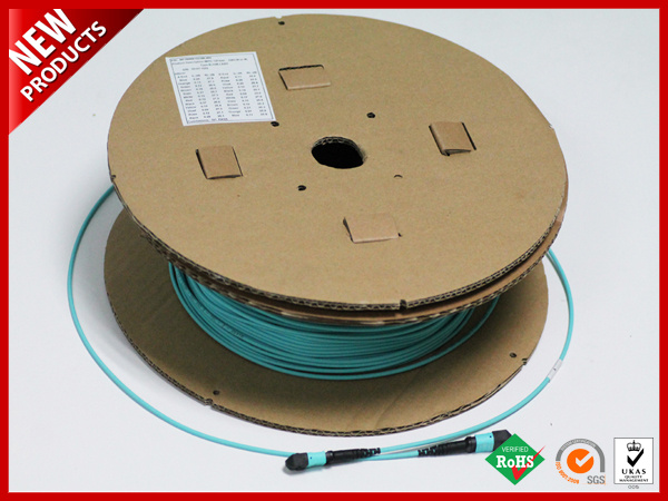 100Gbps 24F MTP Mating Fiber Parallel Optics Multimode OM3 Trunk Polarity B Cable