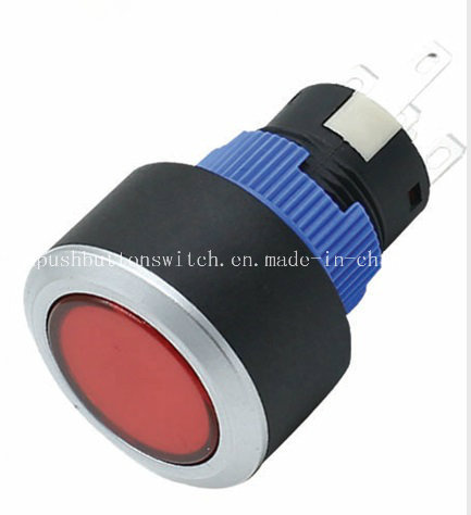 22-F1 with Red LED Plastic Push Button Switch