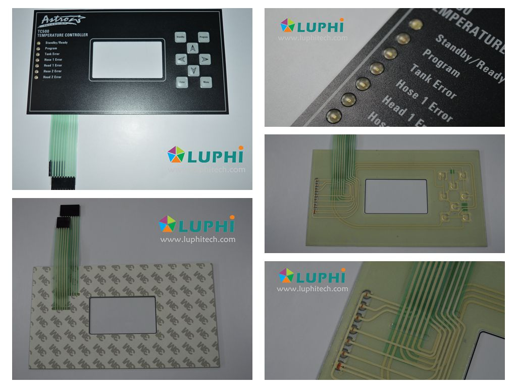 Rim Embossed Buttons Backlighting Membrane Switch