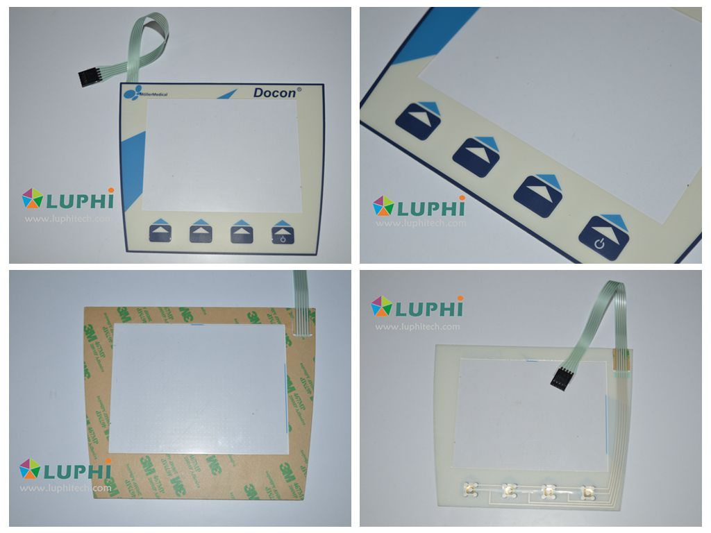 Control Keypad Membrane Switch with Gold Plating Domes
