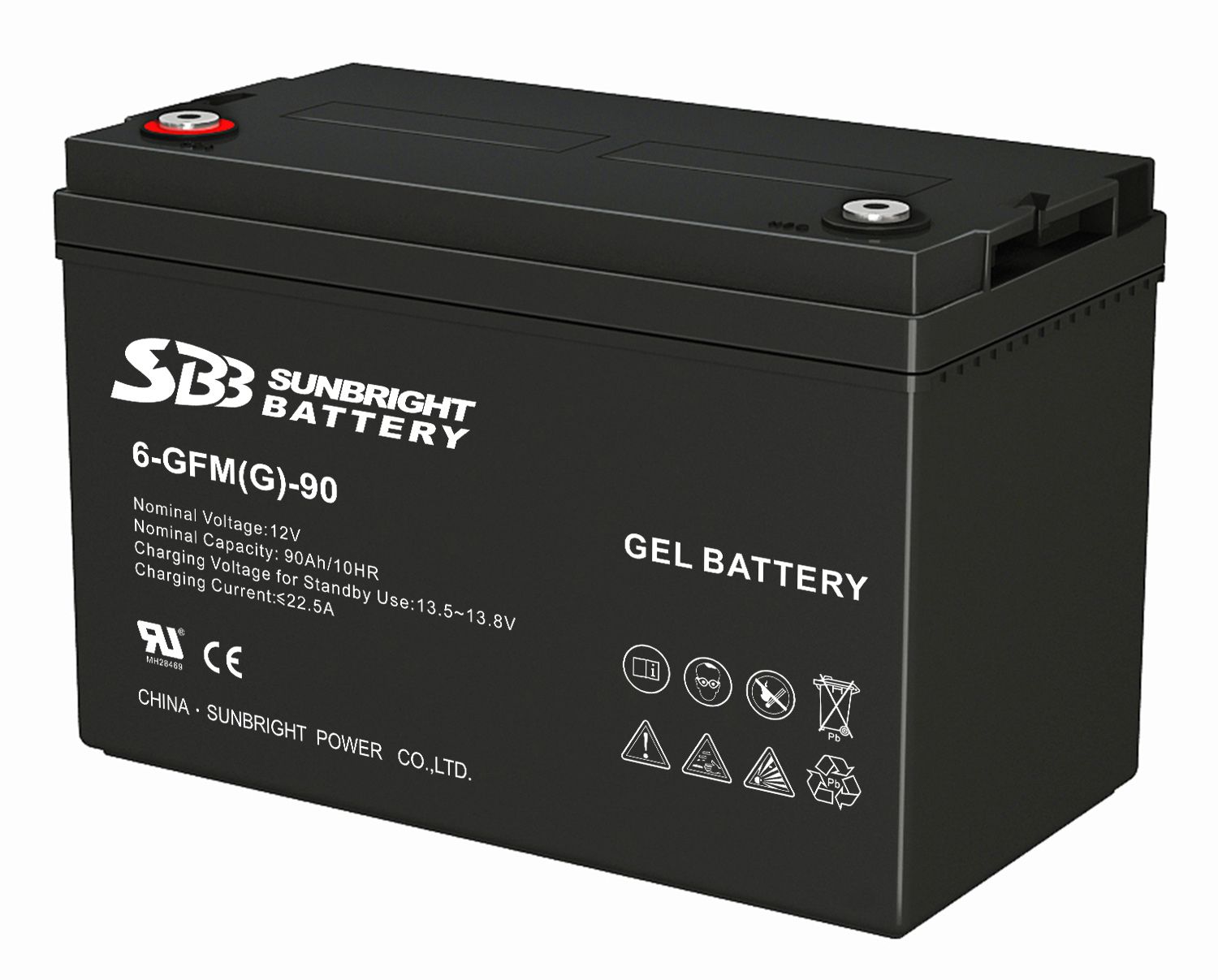 SBB 12V90ah Solar Power Gel Deep Cycle Battery with Ce UL