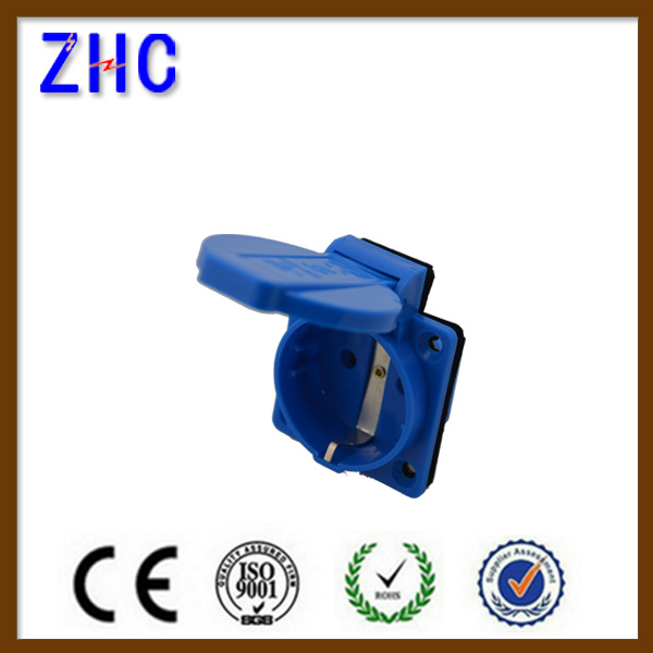 16A 2p+E European Industrial Power Adaptor Schuko Socket