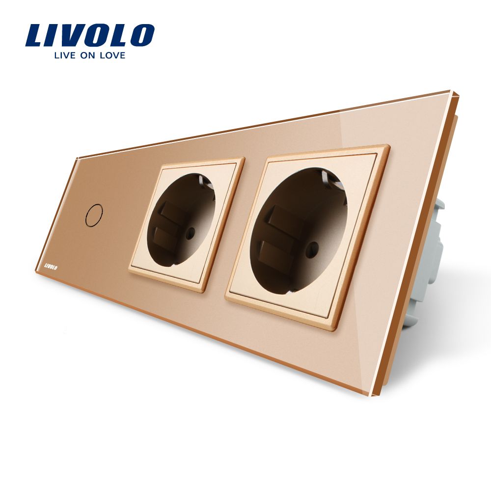 Livolo Multifunction EU Outlet Touch Switch Schuko Wall Socket (VL-C701-13/VL-C7C2EU-13)