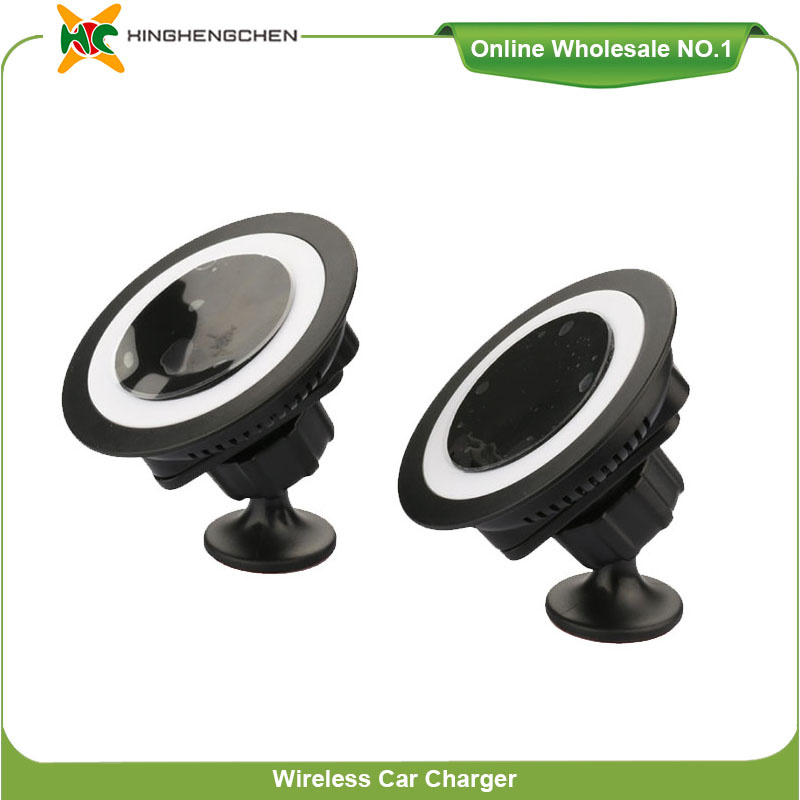 Built-in Battery 360 Rotation Car Holder Wireless Charger for Cellphone