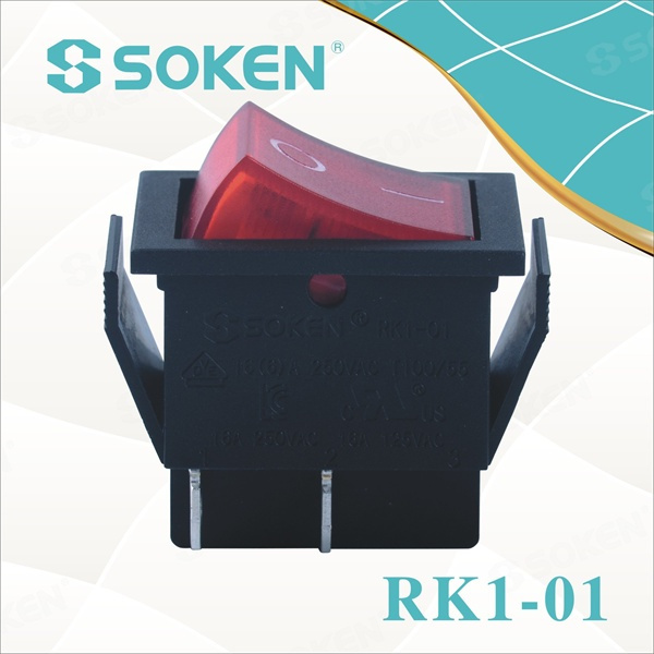 Dpst Light Rocker Switch with 4 Solder Terminals