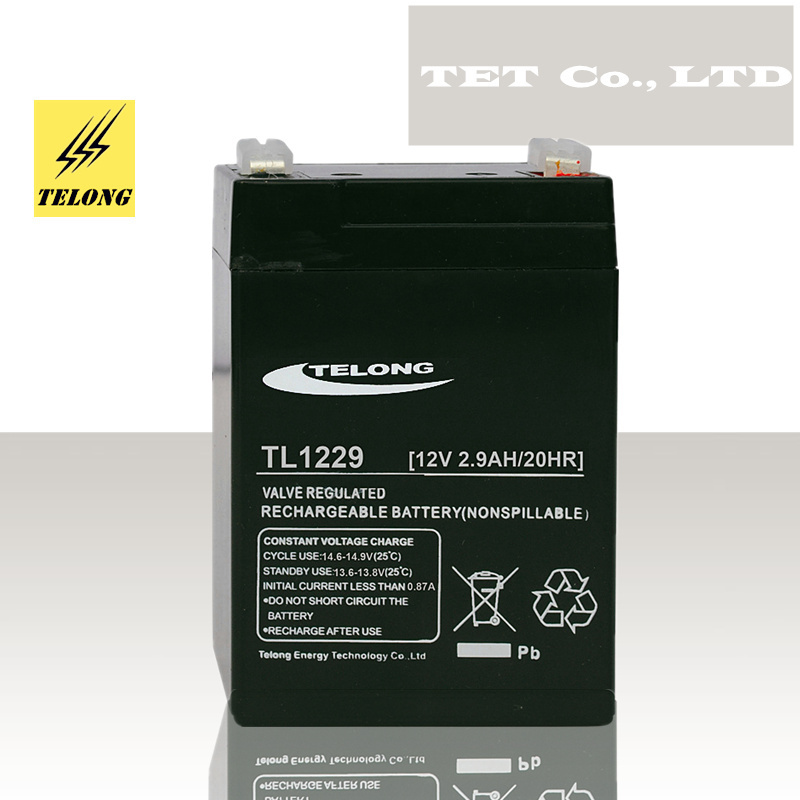 12V2.9ah Sealed Lead Acid Battery with UL CE RoHS