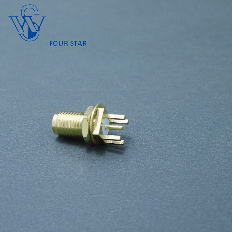 Female Jack Bulkhead RF SMA Connector for PCB Edge Mount