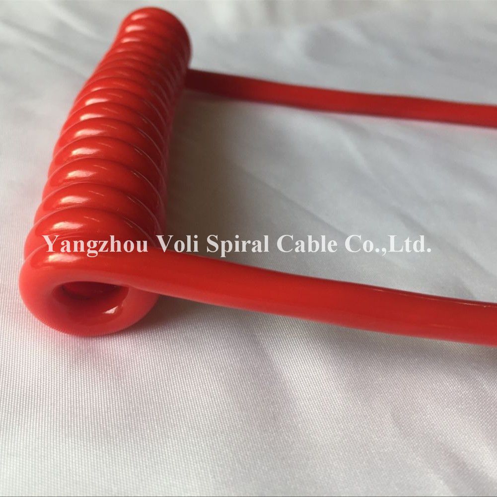 PVC PUR Coiled Spiral Electrical Cable for Appliance Equipment