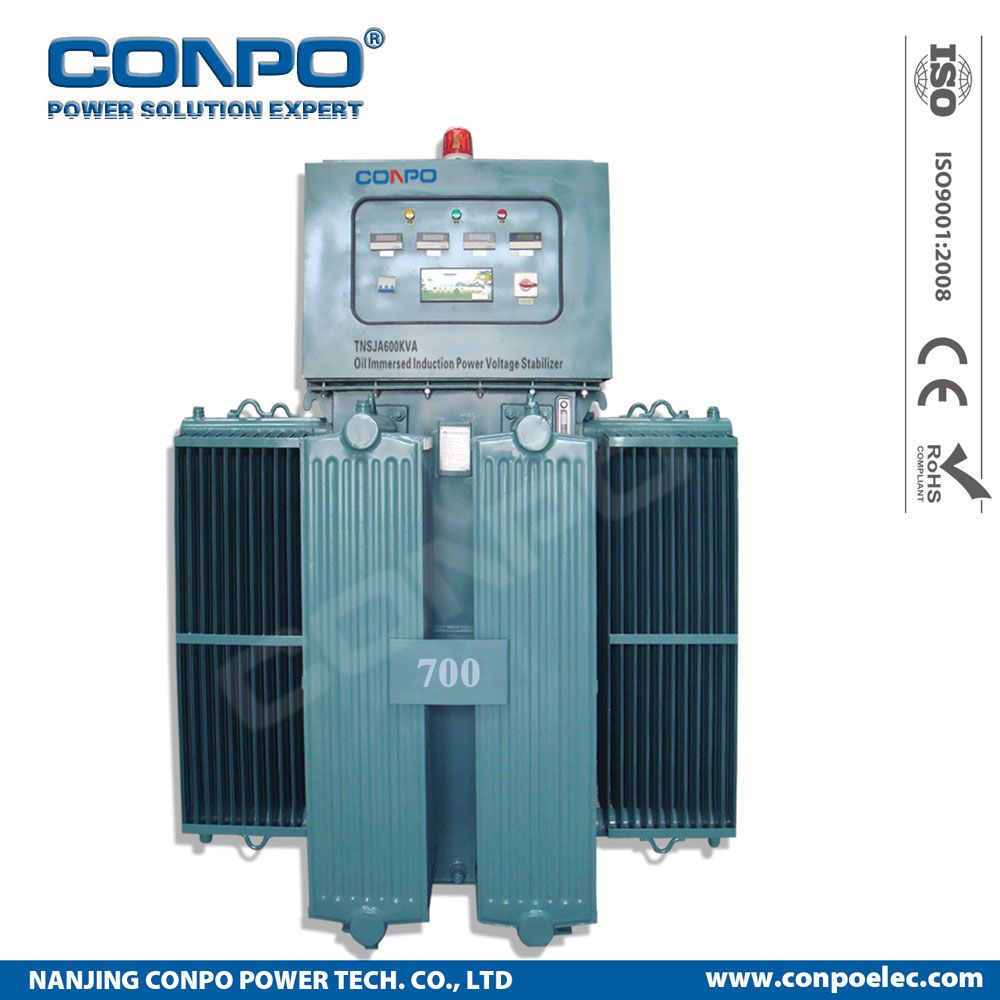 Tnsja-700kVA 3phase Oil Immersed Induction Voltage Stabilizer/Regulator