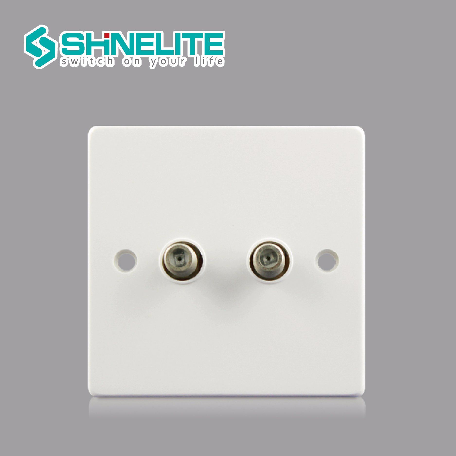 2 Gang British Satellite Socket Outlet