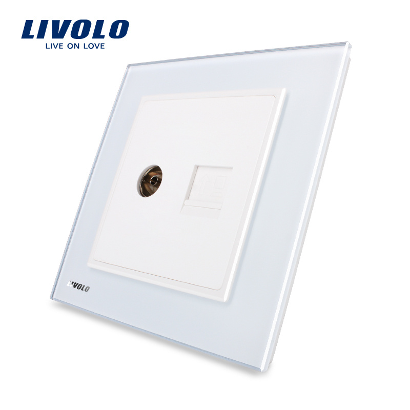 Livolo UK Standard Universal Knight Black TV Computer Socket Vl-W292vc-11/12/13