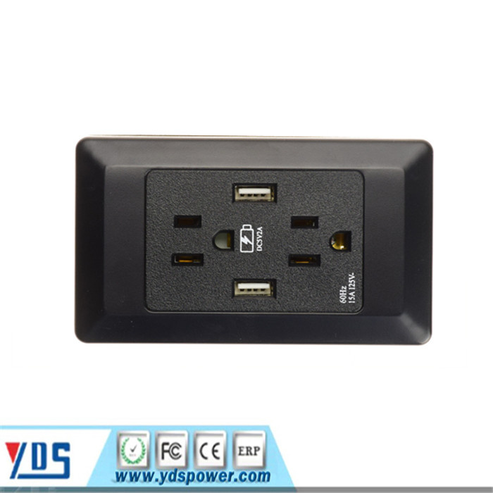 2016 New Fashion Wall Socket with USB Port