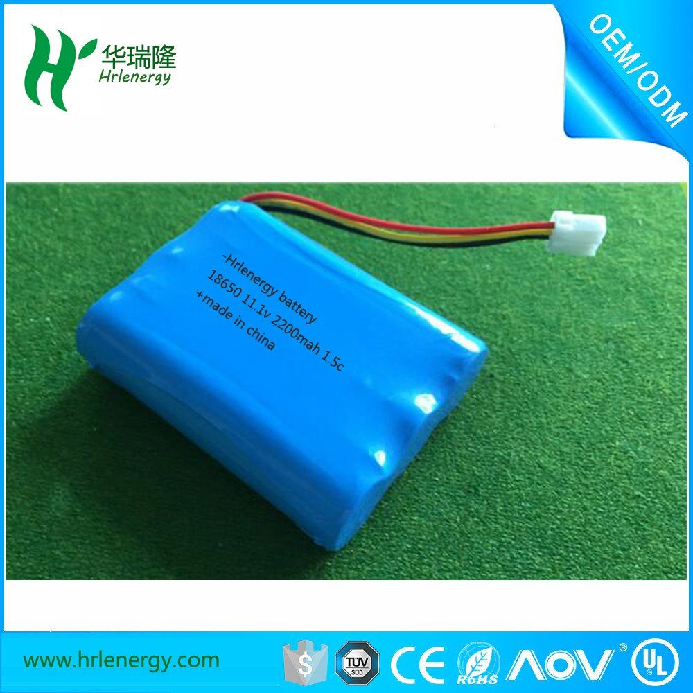 Li-ion Battery Pack 3s 11.1V 18650 2200mAh Rechargeable Lithium Ion Battery Pack