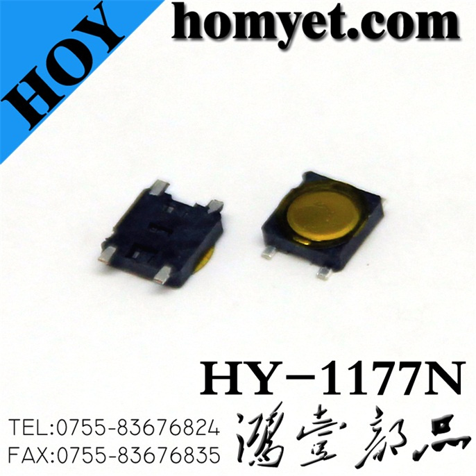 3.3*3.3*0.8mm 4pin Round Thin Tact Switch/Tactaile Switch with Registration Mast (HY-1177N)