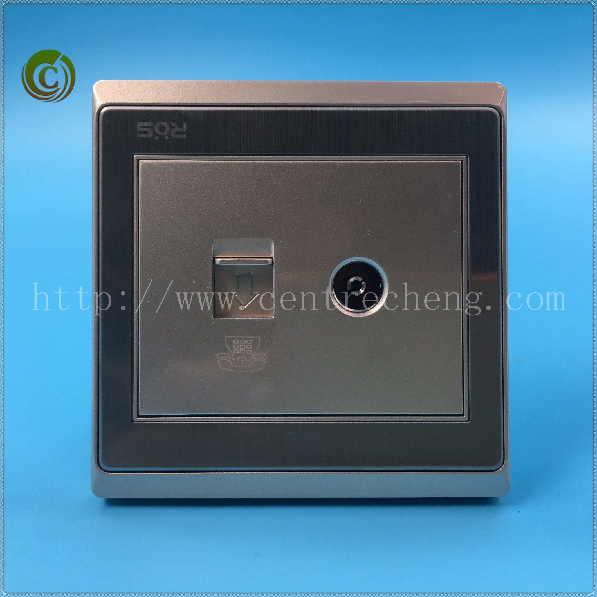 Golden European Standard TV Tel Data Socket Outlet TV Socket Tel Socket Wall Socket