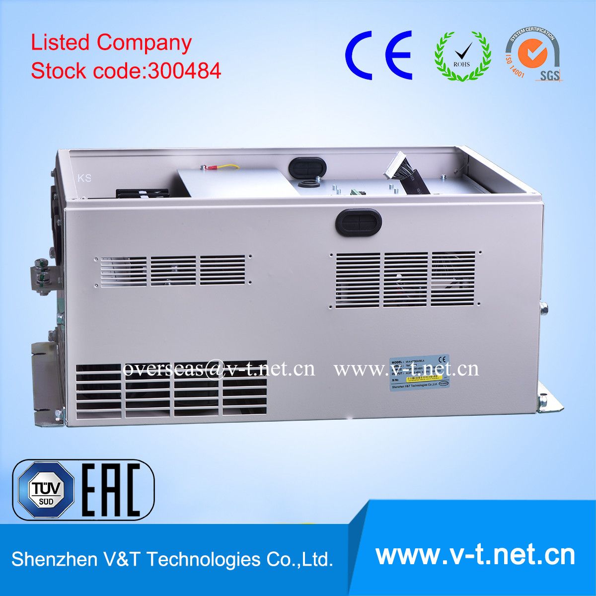 Three Phase 200/400/690/1140V General Use Inverter with Constant Torque and Overload Capacity 0.4 to 30kw - HD