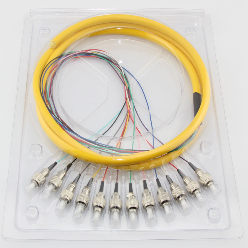 12 Color 0.9mm St Upc 12 Core Fiber Optic Pigtail