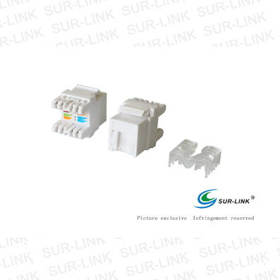 UTP Cat. 5e Keystone Jack 180 Degree Short Type with Dustproof Shutter
