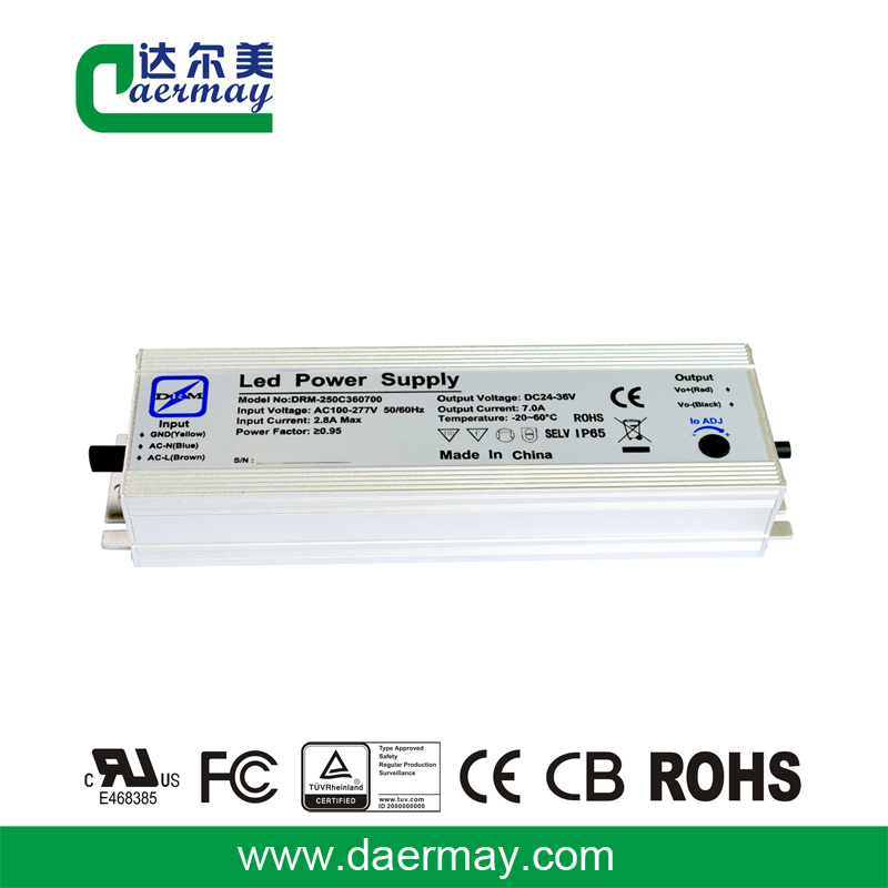 LED Driver Waterproof IP65 250W 36V
