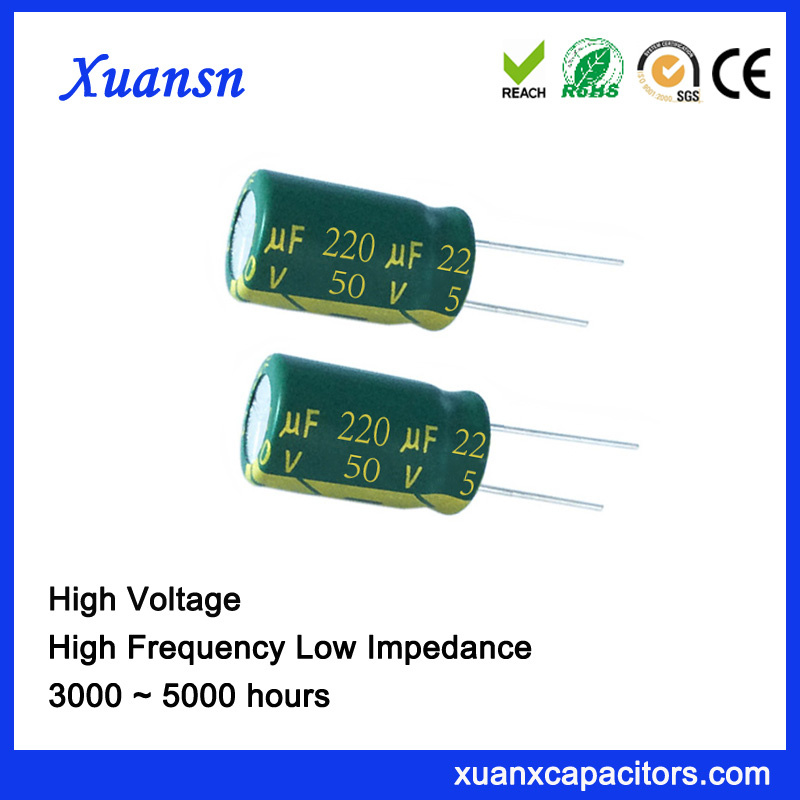 50V 220UF 5000hours Electrolytic Capacitors Low Impedance